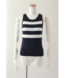 STYLEST | 幅広ボーダーニットタンクトップ(タンクトップ)