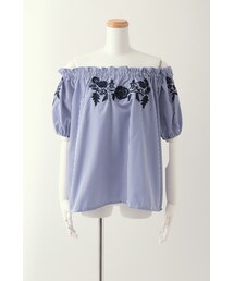 STYLEST | リーフ刺繍オフショルブラウス(シャツ/ブラウス)
