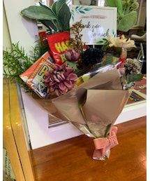 お客様に頂いたお菓子ブーケ | ブラジャー