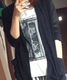 GU | カセット柄Tシャツ(Tシャツ/カットソー)