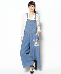 チチカカ | アップリケデニムサロペットパンツ(サロペット/オーバーオール)