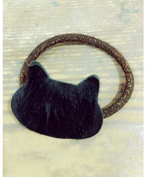 黒にゃんこヘアゴム | ヘアゴム