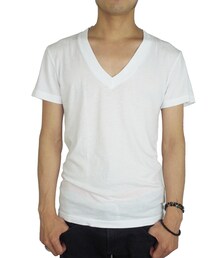 DtE in California V-NECK S/S 100% SUPIMA COTTON WHITE(Tシャツ/カットソー)