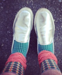 hiyori | 銀のスリッポンスニーカー(スニーカー)