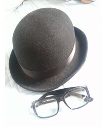 used | ボーラーハットとメガネ(ハット)
