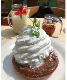 🥞今日のパンケーキ | モクオラディキシーダイナー(柏)  リッチバター＆ホイップ(その他)
