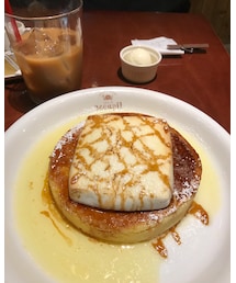 🔸今日のパンケーキ🥞 | 🔸アクイーユ(恵比寿西)  焼きマシュマロパンケーキ  900円(その他)