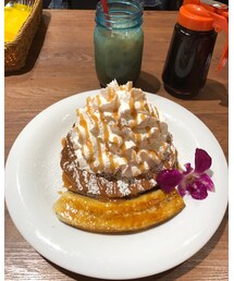 🔸今日のパンケーキ🥞 | 🔸コアパンケーキハウス 渋谷店 キャラメルバナナ 950円(その他)