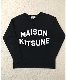 Maison Kitsune | メゾンキツネ   カレッジスウェット(黒)(スウェット)