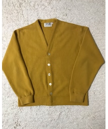 ブランド不明(古着) | ブランド不明(古着)    ニットカーディガン(黄)(カーディガン/ボレロ)