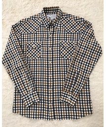 Maison Kitsune | メゾンキツネ   チェックシャツ(BG)(シャツ/ブラウス)
