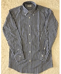 FAIRFAX | フェアファックス   ギンガムチェックシャツ(青)(シャツ/ブラウス)