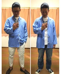 🔸パジャマシャツコーデ🐷😎‼️ | 🔸左がおたっし🐷で右がカート😎‼️(その他)