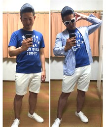 🔸前回の投稿コーデ🐷😎✨ | 🔸爽やかショーパンスタイル(Tシャツ)🐷😎✨(その他)