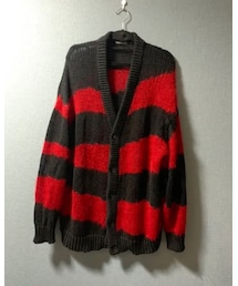 LAD MUSICIAN | 🔸ラッドミュージシャン  ボーダーカーディガン(赤黒) Mカリ出品中‼️(カーディガン/ボレロ)