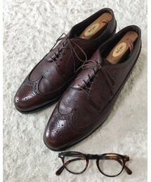 FLORSHEIM | フローシャイム(VTG)  ロングウイングチップ(バーガンディー)(ドレスシューズ)