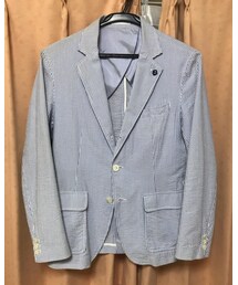 EDIFICE | 🔸エディフィス シアサッカージャケット(青)(テーラードジャケット)