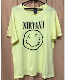 VINTAGE | 🔸ヴィンテージ1992  ニルヴァーナＴシャツ(黄) メルカリ出品中🙋‍♂️(Tシャツ/カットソー)