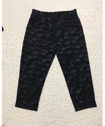 BLACK COMME des GARCONS | ブラックコムデギャルソン   迷彩クロップドパンツ(黒)(その他パンツ)