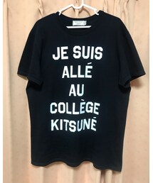 Maison Kitsune | 🔸メゾンキツネ   カレッジロゴTシャツ(黒)(Tシャツ/カットソー)
