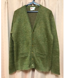 VINTAGE | 🔸70s ヴィンテージ   モヘアカーディガン(緑)  ★メルカリ出品中‼️(カーディガン/ボレロ)