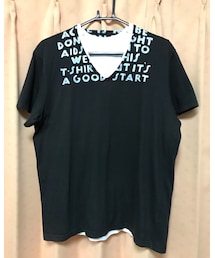 MARTIN MARGIELA | 🔸 マルジェラ エイズT 黒(マローン)×白 98AW XL(Tシャツ/カットソー)