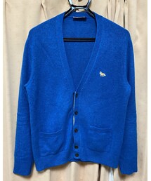 Maison Kitsune | 🔸メゾンキツネ　ウールカーディガン(青) ★メルカリ出品中‼️(カーディガン/ボレロ)