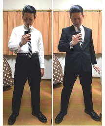 🔸前回のお仕事コーデ🐷✨ | 🔸ギャルソンヴィンテージ 肩パットに股上深めの２タックP、懐かしい😊(その他)