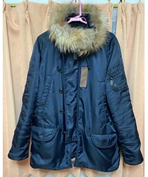 HOUSTON | ヒューストン　N3B(黒)(ミリタリージャケット)