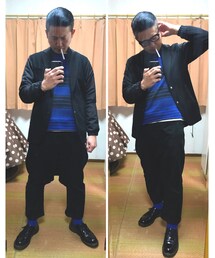 🔸タバポ🐷🚬‼️ペンギンコーデプープー🐧‼️ | 🔸ガンリュウ サルエルパンツ(黒)に変更😊👍(その他)