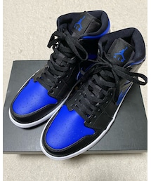 AIR JORDAN | ナイキ　ジョーダン1MID(黒×青)  ★メルカリ出品中‼️(スニーカー)