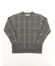 DETAILS | チェックジャガードクルーネックニット(ニット/セーター)