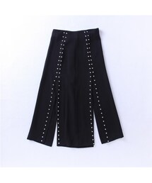 2016SS Long slit skirt with studs(スカート)