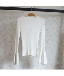 2016SS 9月上旬出荷予定 sweet 2016年9月号掲載 袖フリルシンプルニット(チューブトップ)