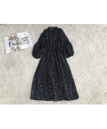 2016SS NEW 8月下旬予定 スターシフォンワンピース(ワンピース)