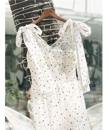 2018SS 光沢チュールドレス ミニワンピース(チュニック)