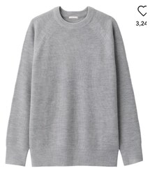 GU | ワッフルクルーネックセーター(ニット/セーター)