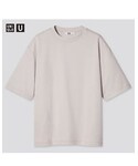 UNIQLO | エアリズムコットンオーバーサイズTシャツ（五分袖）(T恤)