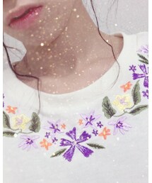 刺繍がキュート❤︎ | トップス