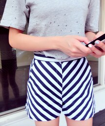 mstory | V字線條短褲(その他パンツ)