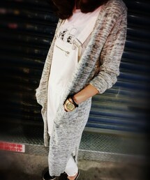 mstory | 側開岔長版針織外套(ピーコート)