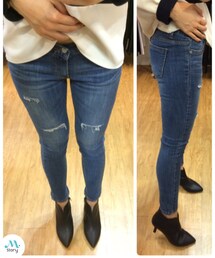 m.story | 211微刷破牛仔褲(デニムパンツ)