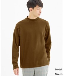 GU | ソフトコットンモックネックT(長袖)(Tシャツ/カットソー)