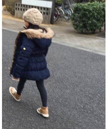 外は寒いのでダウンとニット帽で | ダウンジャケット/コート