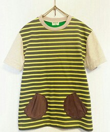 NIRAME.CO | ２次元Ｔシャツ　ボーダー×グリーン(Tシャツ/カットソー)