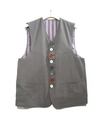 【50%OFF】REVERBERATE リバーバレイト STUDIO WORKING WAIST COAT ベスト GRAY(ベスト)