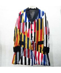 REVERBERATE リバーバレイト ONE OF TECHNO COAT HAND PAINT ハンドプリント パッチワーク 1点物 38サイズ(その他アウター)