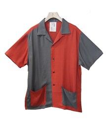 【30%OFF】REVERBERATE リバーバレイト Two Tone Game Shirt Gray／Orange(シャツ/ブラウス)