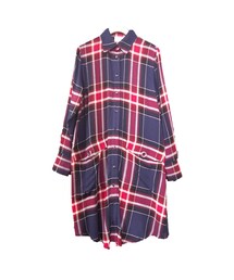 【50%OFF】Yasutoshi Ezumi ヤストシ エズミ チェックガウンNVY／RED(シャツ/ブラウス)