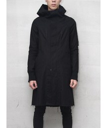 IMMENSE | 胸口雙拉鍊硬領風衣外套(ピーコート)